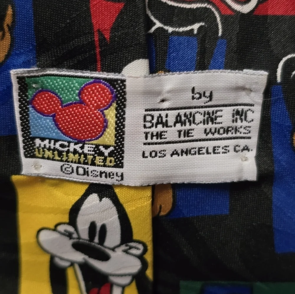 Mickey Unlimited Necktie By Balancine Inc 100% Polyester Classis Cartoon Donald